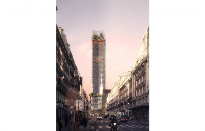 Le projet de réhabilitation de la tour Montparnasse prévoit de coiffer le bâtiment d’une serre agricole de 18 m de haut.