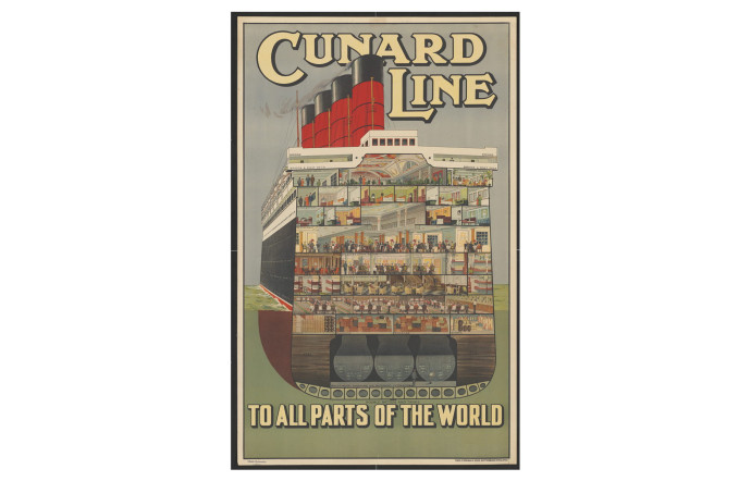 Poster de la compagnie britannique Cunard Line, 1920.
