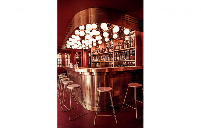 Le bar de l’hôtel Grands Boulevards.