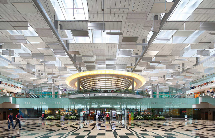 Aéroport de Changi, Singapour.