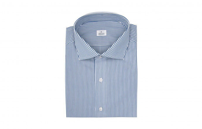 Chemise Popeline rayé bleu, Cotton Society.