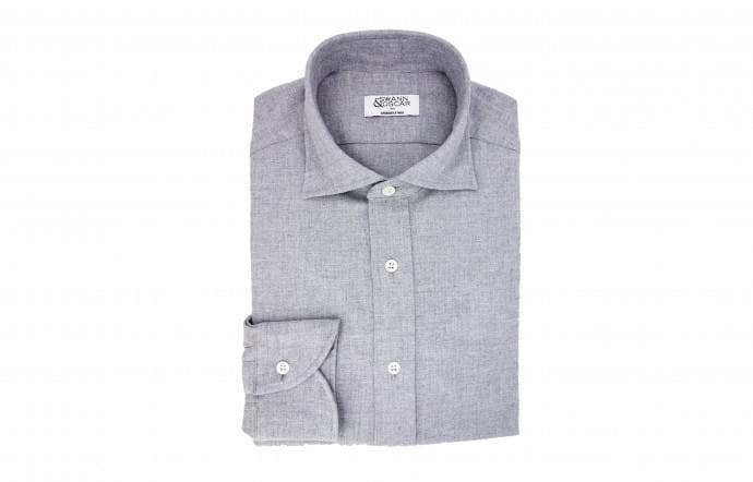 Chemise Twill Uni Gris, Swann & oscar.