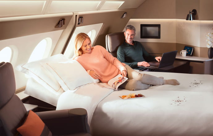 First class de Singapore Airlines.