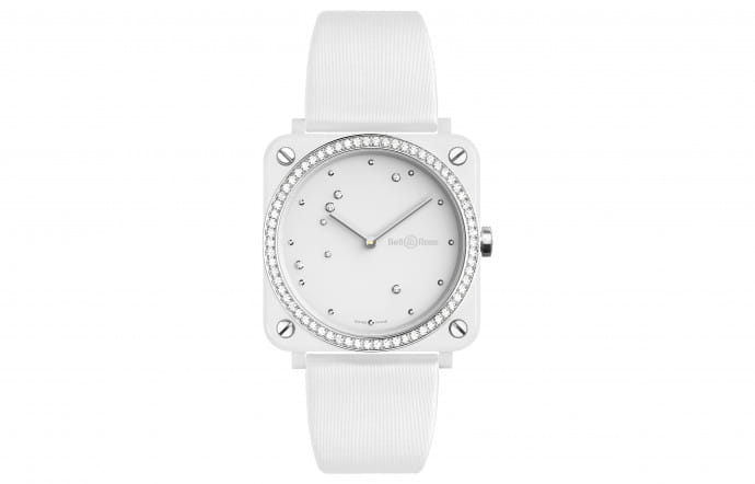 Objets blancs – Montre BRS White Diamond Eagle Diamonds, Bell & Ross, 5 990 €.