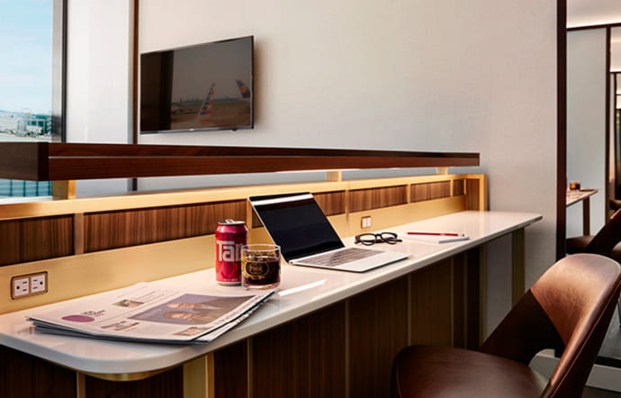 Modèle d’une chambre que l’on retrouvera dans le TWA Hotel, dont l’ouverture est prévue au printemps 2019.