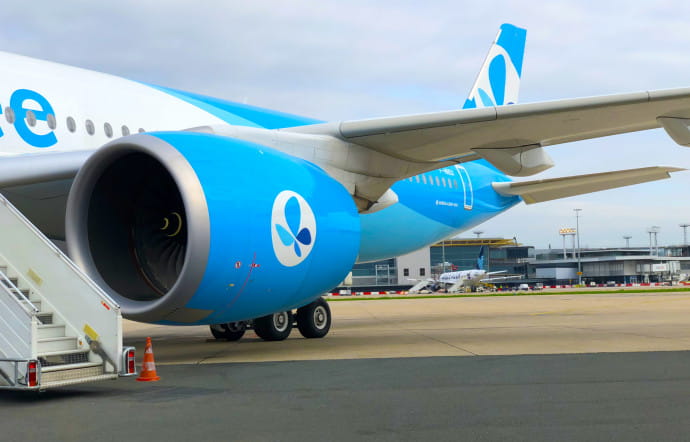 La livrée neuve de l’un des deux A350 de French Bee.