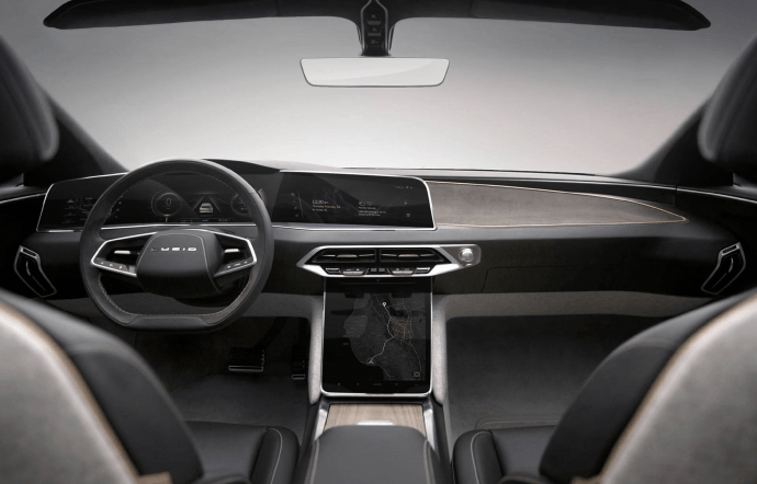 Dans le cockpit de la Lucid Air.