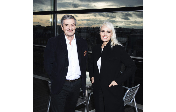 Jean-Claude Ellena et Mathilde Laurent au sommet de la fondation Cartier.