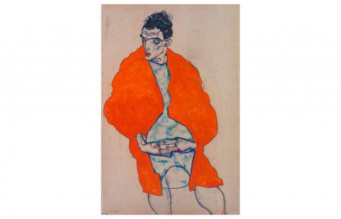 Arts classique et moderne : les expositions à voir avant l’été /Standing male figure (self-portrait), Egon Schiele,1914.