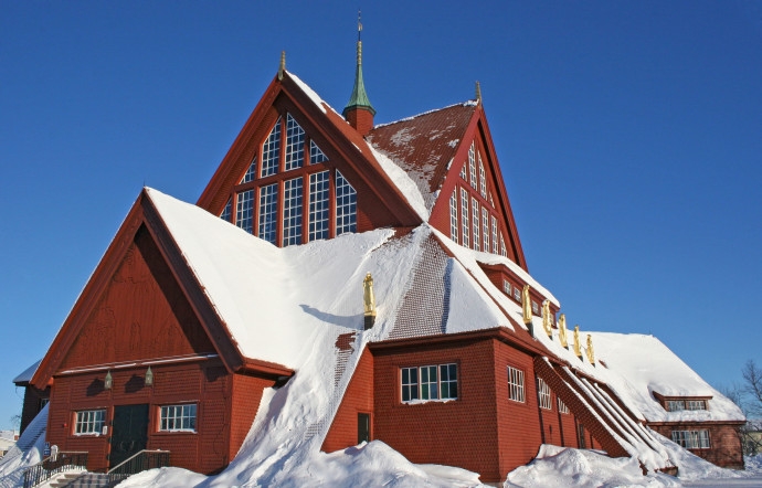 L’église, le symbole de Kiruna, sera déplacée dans une dizaine d’années.