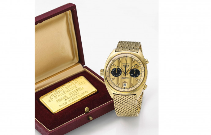 Cette Heuer Carrera de 1972 en or, propriété du pilote de Formule 1 Ronnie Peterson, a dépassé les 200 000 € en 2016.
