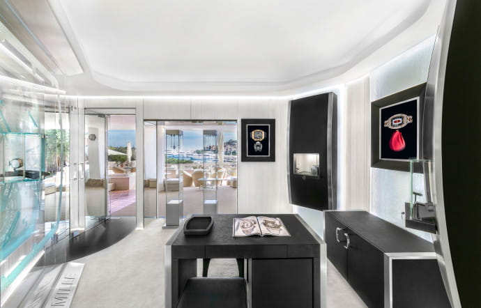 Boutique de Richard Mille à Porto Cervo, en Sardaigne.
