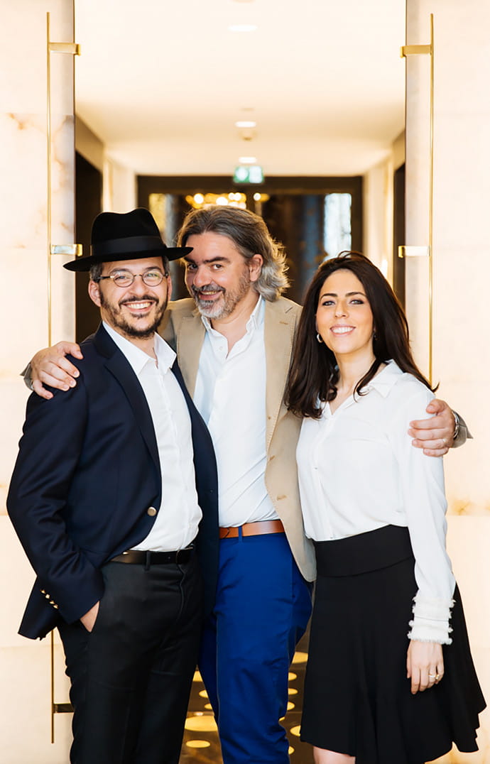 De gauche à droite : Edouard Cohen, Alexandre Danan et Andréa Cohen.