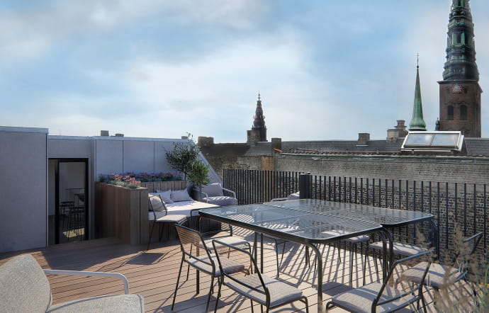 La terrasse du penthouse.