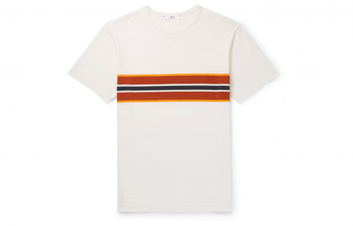 La collection Mr P. du mois de juillet. Striped Garment-Dyed Cotton-Jersey T-Shirt, 75 €.