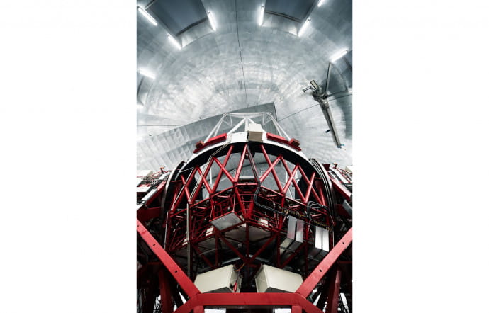 Le Gran Telescopio Canarias, à La Palma, composé d’une mosaïque de miroirs.
