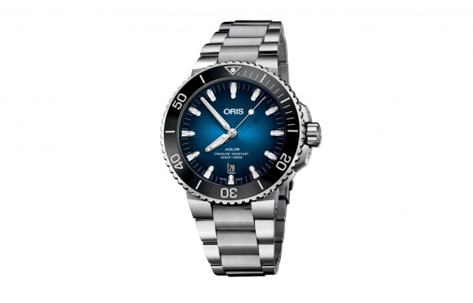 Edition limitée, et l’un des meilleurs rapports qualité‑prix‑look du marché. Oris, 2 150 €.