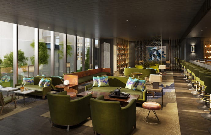La bar de l’hôtel Okura.