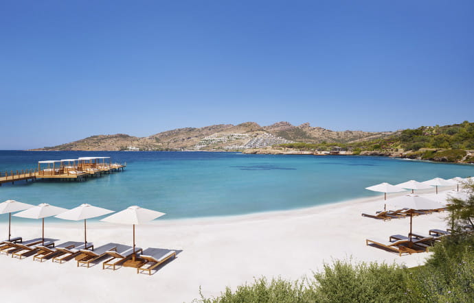 La plage privée du Bodrum Edition.