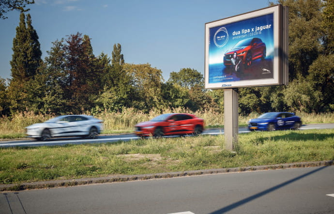 L’événement Dua Lipa x Jaguar s’affichait dans la capitale néerlandaise le 3 septembre.