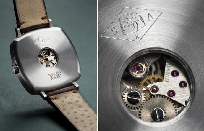 Le mouvement d’une montre « coussin ».