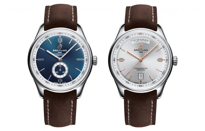 Premier Automatique 40, cadran 40 mm, boîtier en acier inoxydable et Premier Automatique Day & Date 40, cadran 40 mm, boîtier en acier inoxydable dès 4 100 €.