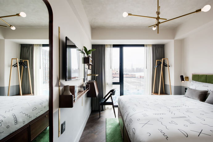 Une chambre cosy de The Hoxton Williamsburg.