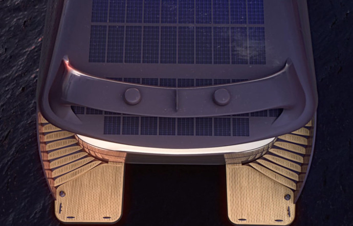 Alimenté par des panneaux solaires, le yacht SolarImpact promet une autonomie « illimitée ».