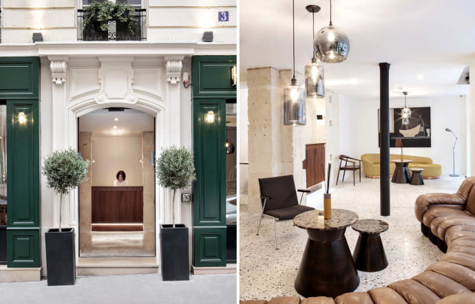 L’entrée et le lobby donnent le ton de l’ensemble : l’hôtel est bien ancré dans son quartier !