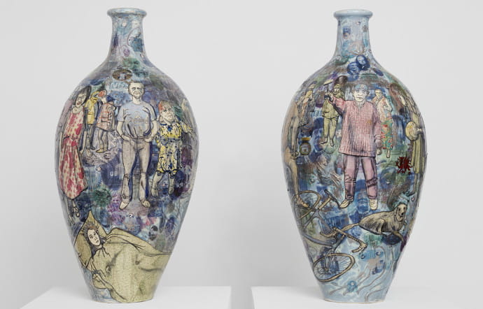 Matching Pair, céramique émaillée, 2017.