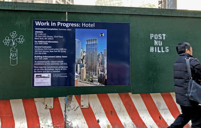 On compte de nombreux « Work in Progress », surtout à la périphérie du NoMad.
