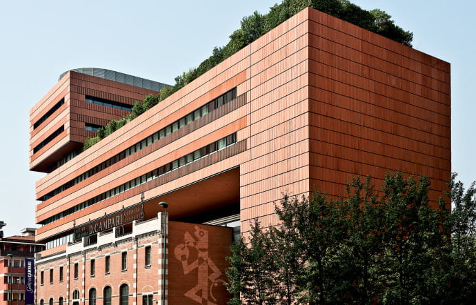 Le siège social de la société Campari, le géant des spiritueux coté en Bourse depuis 2001.