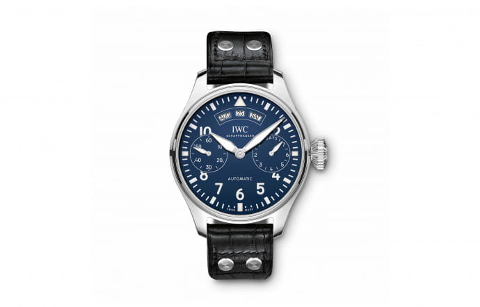 Grande Montre d’Aviateur Calendrier Annuel Edition « 150 ans ». Boîtier en Acier de 46,2 mm, remontage automatique, édition limitée à 150 exemplaires, 20 500 €.