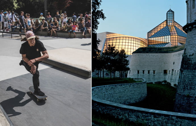 Le Skatepark Peitruss et le Musée d’art moderne Grand-Duc Jean.