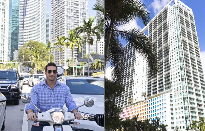 Scène de vie dans le quartier de Brickell.