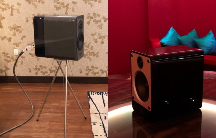 A partir de 3 749 € la paire (avec le piètement). www.qacoustics.co.uk