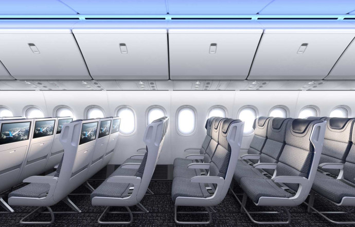 La cabine économie du 777X.