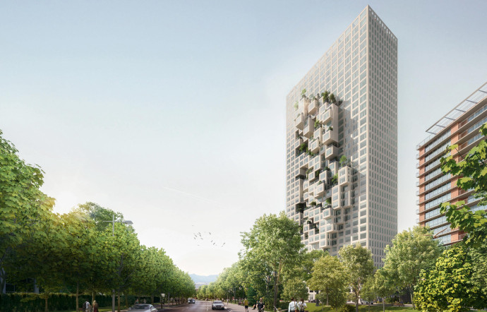L’immeuble de 37 étages dépassera à terme ses prédécesseurs construits sur le territoire albanais.