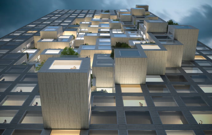 Avec ses 77 000 m2 de surfaces dédiées à diverses activités, l’immeuble compte apporter un nouveau dynamisme à l’ensemble du centre-ville.