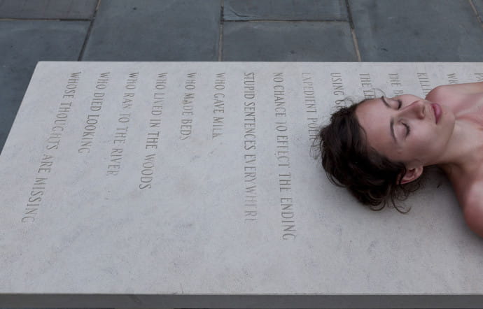 Memorial Bench II : Eye Cut by Flying Glass…