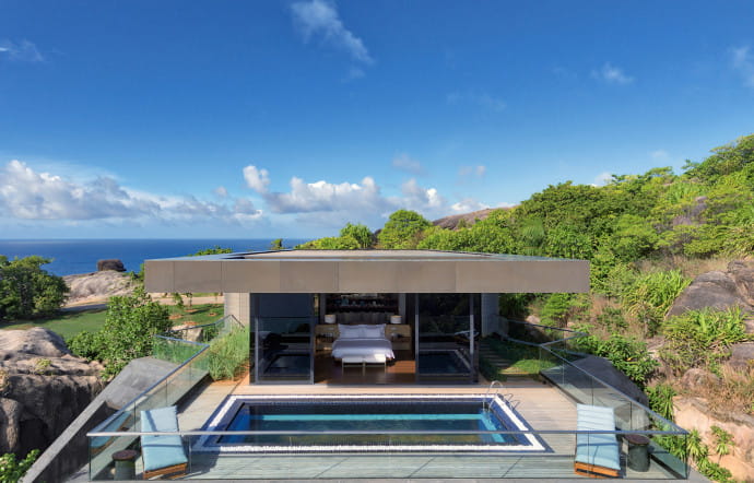 Le Six Senses Zil Pasyon, sur l’île Félicité, dans l’archipel des Seychelles.