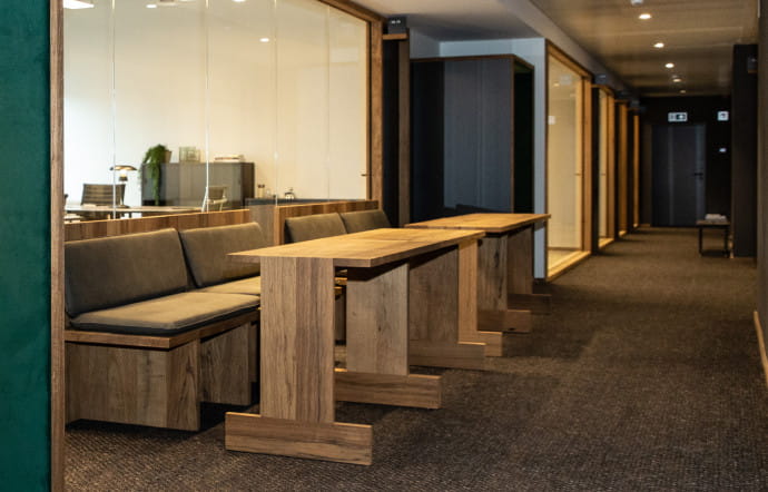 Le design est le même pour tous les espaces de la firme, pour faciliter son développement.