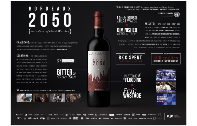 La campagne Bordeaux 2050 par McCann France, récompensée d’un Lion de bronze à Cannes en 2018.