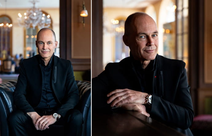 Bertrand Piccard a reçu The Good Life à l’hôtel Les Trois Rois, à Bâle, pendant le salon Baselworld, où était présent son partenaire Breitling.