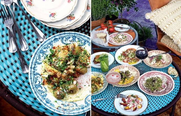 La cuisine toujours végétarienne et locale, parfois vegan.