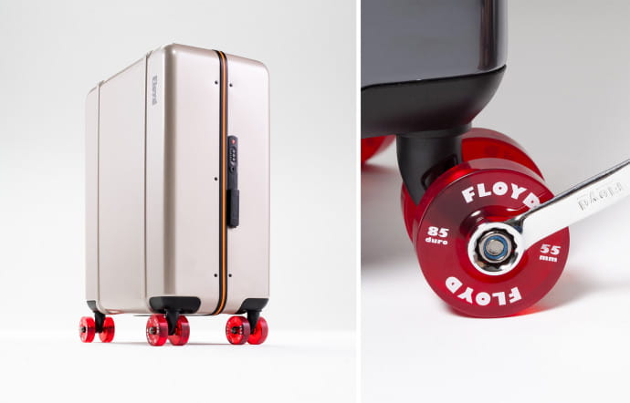 Les valises Floyd s’inspirent de la culture skate des années 70 en Californie.