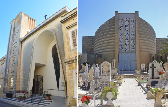 L’église Saint‑Nicolas‑de-Tolentino et l’église du Seigneur-Ressuscité à Tarxien.