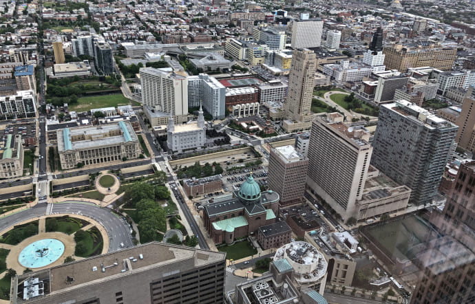 Philadelphie vue de haut.
