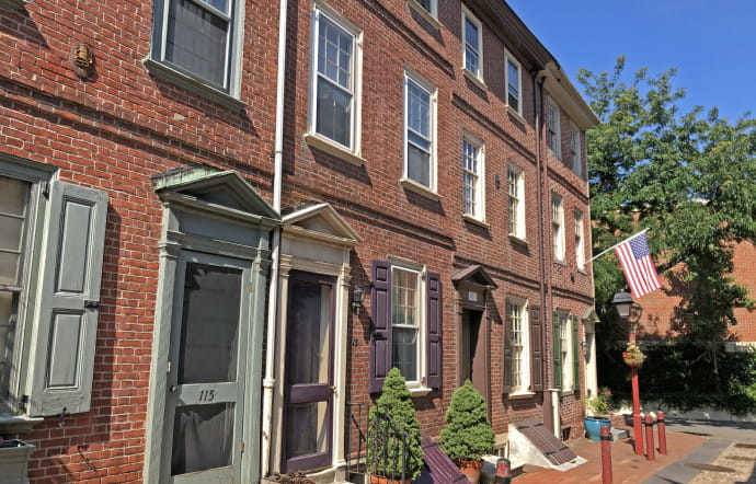Elfreth’s Alley, la plus vieille rue encore habitée des Etats-Unis.