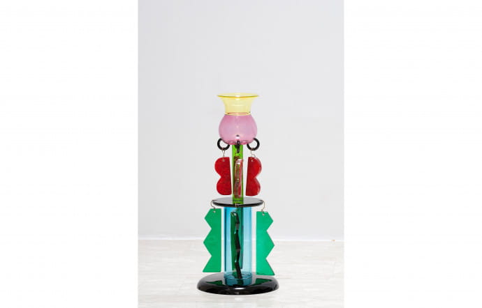 Clesitera, vase en verre, Ettore Sottsass, 1986.
